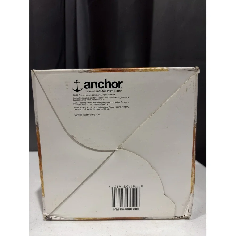 4 Anchor Hocking Tartan Manchester 10.5 oz Low-ball Old Fashioned  NOS